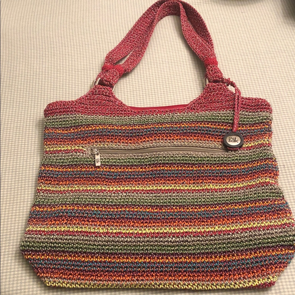 Vintage The SAK NWOT Multicolour Woven Hobo Boho Packable Shoulder Bag #1298